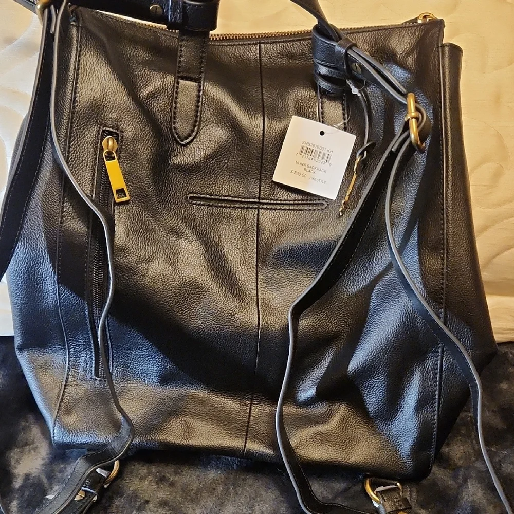 Fossil Black Leather Briefcase